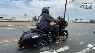 Spotted! Kawasaki Vaquero 1700 / Nomad / Voyager 4" Slipons Motorcycle Aftermarket Exhaust