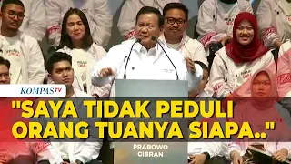 [FULL] Pidato Prabowo Bahas Pemimpin Muda di Depan Relawan Penerus Negeri