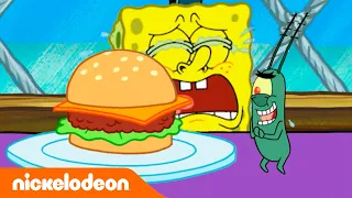 Spongebob | Plankton eet in een hap zijn krabburger op! | Nickelodeon Nederlands