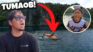 TUMAOB ANG KAYAK SA BIG LAGOON