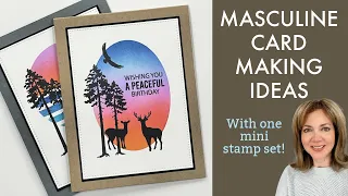 Masculine Card Making Ideas - with one mini stamp set!