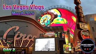 Las Vegas Vlog - March 2024 - Day 2 - Ameribrunch Cafe, Pinkbox, 8 East, Circa, Plaza, Slots!