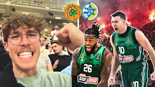 THE BEST BASKETBALL FANS IN THE WOLRD?!🍀💚PAO VS MACCABI GAME 2 EUROLEAGUEVLOG!! PANATAHINAIKOS WIN☘️