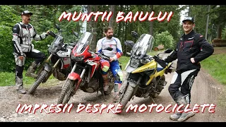 Traseu moto muntii Baiului: Parerea noastra despre motocicletele cu care am fost.