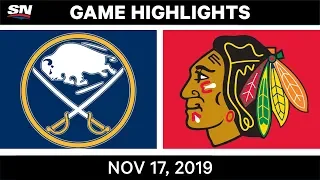 NHL Highlights | Sabres vs Blackhawks - Nov. 17, 2019