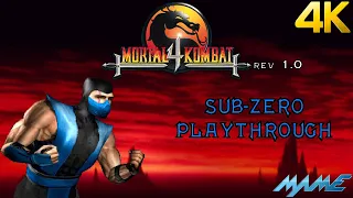 Mortal Kombat 4 Revision 1.0: Sub-Zero Playthrough (MAME) (4K)