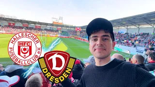 OSTDERBY ESKALIERT💥😱| FAN Material brennt🧨 3.LIGA | HALLESCHER FC vs DYNAMO DRESDEN | Stadionvlog