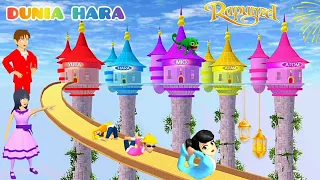 Wah Menara Kembar Tinggi Yuta Mio Warna Warni 😱 | Rapunzel Potong Rambut? Sakura School Simulator