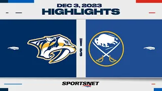 NHL Highlights | Predators vs. Sabres - December 3, 2023