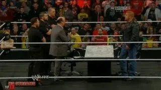 WWE RAW 3/18/13 Triple H & Brock Lesnar Contract Signing For Wrestlemania 29