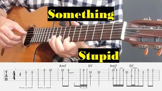 Something Stupid - Robbie Williams/Nicole Kidman - Fingerstyle Guitar Tutorial Tab