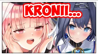 Calli can't get enough of Kronii's 𝘼𝙍𝘼 𝘼𝙍𝘼~ voice