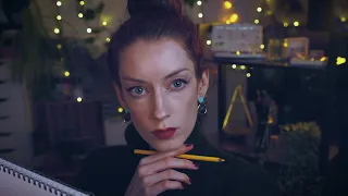 ASMR ✏️ Artist Sketches & Showers You With Compliments 👩‍🎨 Personal Attention, Soft Spoken Roleplay