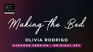 Making the bed - Olivia Rodrigo (Original Key Karaoke) - Piano Instrumental Cover with Lyrics