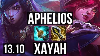 APHELIOS & Thresh vs XAYAH & Milio (ADC) | 9/0/5, Legendary, 600+ games | KR Master | 13.10