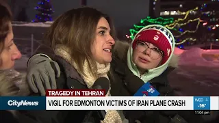 Mourning Edmonton victims of Iran plane crash at vigil