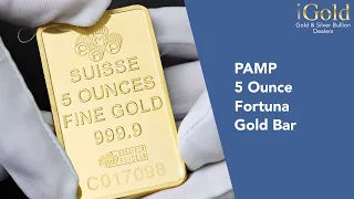 PAMP 5 Ounce Fortuna Gold Bar