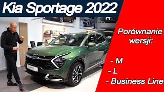 Kia Sportage 2022 porównanie wersji M Smart | L | Business Line