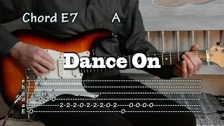 Dance On - Guitar Tab and Chords, como tocar, レッスン , табулатуры