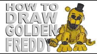 How to draw Golden Freddy (FNAF)