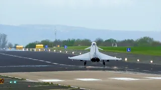 [4K] Luftwaffe Eurofighter landing at Norvenich