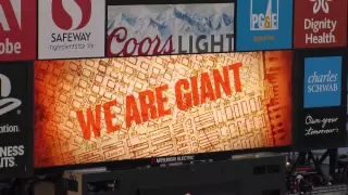 Intro & Starting lineup San Francisco Giants vs. Cincinnati Reds 2015 AT&T Park San Francisco