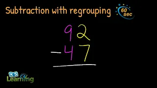 Subtraction with Regrouping (2-Digit Numbers) | Example