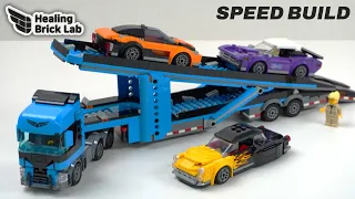 LEGO City 60408 Car Transporter Truck with Sports Cars Speed Build