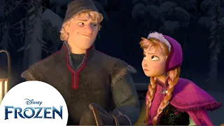 Anna and Kristoff Journey Up The North Mountain | Frozen