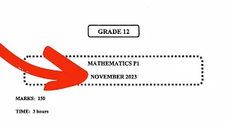 Full Memo Grade 12 Mathematics P1 November/DBE 2023