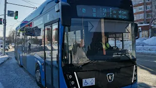Абсолютно новый Троллейбус КАМАЗ-62825 который прибыл для прохождения испытания, город Чебоксары