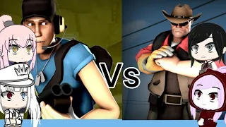 gacha girls anime reacto the fight for sawmill end tf2