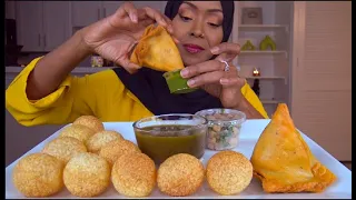 ASMR * PANI PURI & SAMOSAS * باني بوري وسمبوسه هندية