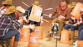 Bucket Drumming with Throwing!