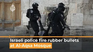 Palestinians injured in new Israeli raid at Al-Aqsa Mosque I AJ #shorts