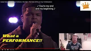 DeAndre Nico Performs "All of Me" - The Voice 2018 Live| PW Reaction