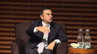 Autonomous cars CEO Carlos Ghosn of Renault Nissan