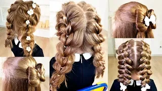 5 Cute Back to school hairstyles! School hairstyles for girls on natural hair!!