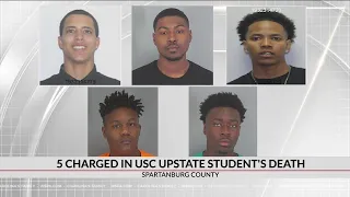 5 charged in USC Upstate student's death, sheriff says