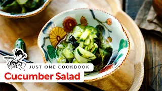 Master the Art of Sunomono: A Refreshing Japanese Cucumber Salad! きゅうりとわかめの酢の物