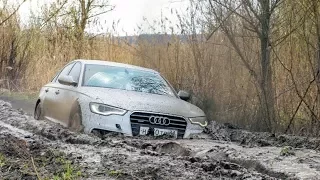 AUDI A6 поехала на бездорожье вместе с вседорожниками. OFF-ROAD