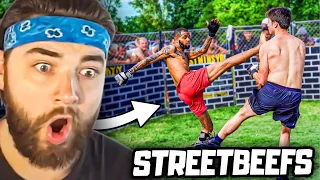 KingWoolz & Mike React to INSANE STREETBEEFS FIGHTS!! (SO CRAZY)