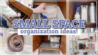 SMALL BATHROOM ORGANIZATION IDEAS 2023 / RENTER FRIENDLY ORGANIZATION HACKS & IDEAS