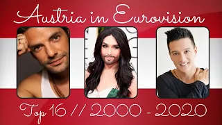 Austria in Eurovision 2000 - 2020: Top 16 // Ranking with my Brother