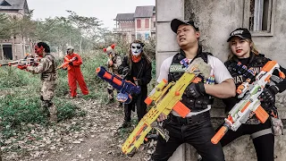 LTT Films : Captain No.1 S.E.A.L X Nerf Guns Fight Crime Group Grakk Mask Bandits Diamond