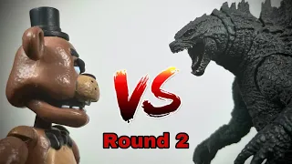 The Godzilla brothers vs FNAF gang round 2 (stopmotion)