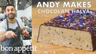 Andy Makes Salted Chocolate Halva | From the Test Kitchen | Bon Appétit