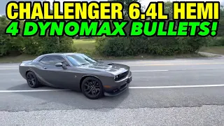 2019 Dodge Challenger Scat Pack 6.4L HEMI DUAL EXHAUST w/ 4 DYNOMAX RACE BULLETS!