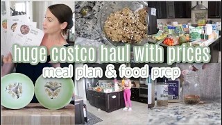 Large Costco Haul, Weekly Meal Plan, Monthly Grocery Haul With Prices, Food Prep, & Recipes!