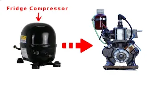 I Make Fridge Compressor into 2 stroke Engine